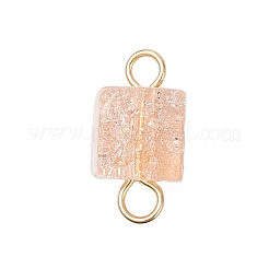 12Pcs 6 Colors Crackle Glass Cube Links Connector Charms&nbsp;PALLOY-JF04445