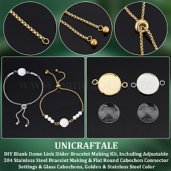 DIY Blank Dome Link Slider Bracelet Making Kit&nbsp;DIY-UN0004-30