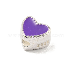 Heart Shape Silver 925 Sterling Silver Beads&nbsp;STER-A031-02E