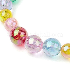 Kids Round Acrylic Beaded Stretch Bracelets&nbsp;BJEW-JB11558-04