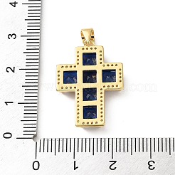 Brass Pave Cubic Zirconia Pendants&nbsp;CU-CBA03AF-17G-01