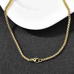 3MM 201 Stainless Steel Box Chain Necklaces&nbsp;NJEW-C097-02G