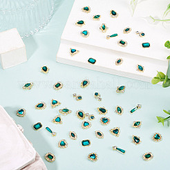48Pcs 12 Styles Alloy Rhinestone Cabochons&nbsp;MRMJ-TA0001-45A