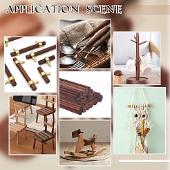 40Pcs 6 Styles Wood Craft Sticks&nbsp;WOOD-OC0004-25