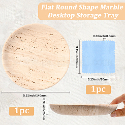 1Pc Flat Round Shape Marble Desktop Storage Tray&nbsp;AJEW-BBC0002-56