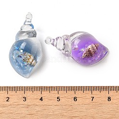 10Pcs Transparent Resin Conch Shell Pendants&nbsp;FIND-B031-01