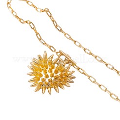 Alloy Spike Heart Pendant Paperclip Chain Necklaces with OT Clasps for Women&nbsp;WGD9159-01