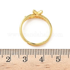 Brass Micro Pave Cubic Zirconia Finger Rings&nbsp;RJEW-H258-13G