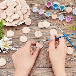 Unfinished Natural Poplar Wood Cabochons&nbsp;WOOD-NB0001-94