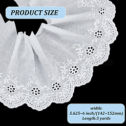 4.7~5 Yards Cotton Embroidery Flower Ribbons&nbsp;OCOR-MA0001-03B