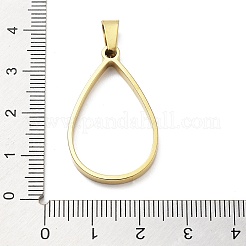 304 Stainless Steel Open Back Bezel Pendants&nbsp;STAS-Z091-05G-05