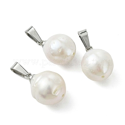 Natural Baroque Keshi Pearl Pendants&nbsp;PALLOY-JF05326