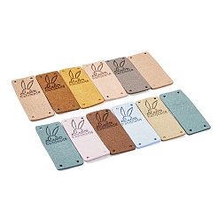 60Pcs 10 Colors Microfiber Leather Labels&nbsp;DIY-BY0001-08