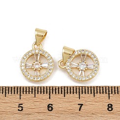 Brass Micro Pave Cubic Zirconia Charms&nbsp;KK-C132-05G