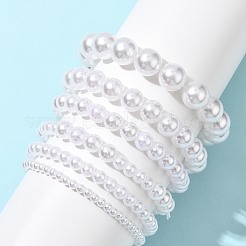 448Pcs 5 Styles ABS Plastic Imitation Pearl Beads&nbsp;KY-FS0001-45