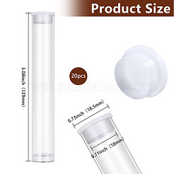 Transparent Tube Plastic Bead Containers with Lids&nbsp;CON-WH0092-81B