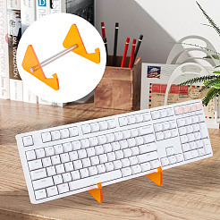 1-Tier Acrylic Keyboard Display Stands with Platinum Plated Iron Supports&nbsp;ODIS-WH20015-06C-03