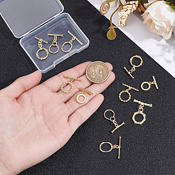 12Pcs 6 Styles Brass Toggle Clasps&nbsp;KK-BBC0025-27