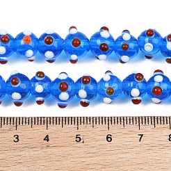 Handmade Bumpy Lampwork Beads Strands&nbsp;LA-CBA05D6-01-10