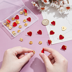 15Pcs Alloy Enamel Lapel Pin Backs Heart&nbsp;JEWB-UN0002-73