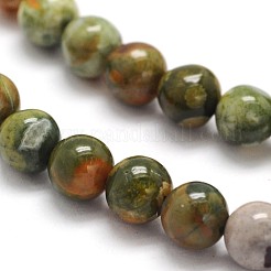 Round Natural Rhyolite Jasper Beads Strands&nbsp;G-N0166-39-4mm