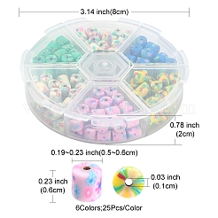 150Pcs 6 Colors Handmade Polymer Clay Beads&nbsp;CLAY-FS0001-21
