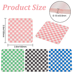 4Pcs 4 Colors Retro Acrylic Cup Mats&nbsp;AJEW-DR0001-14