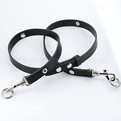 Adjustable Black Imitation Leather Bag Straps&nbsp;PURS-GL0001-05P