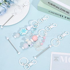 12Pcs Alloy Beadable Keychain Bar&nbsp;KEYC-SC0001-42