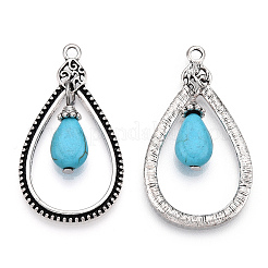 Synthetic Turquoise Pendants&nbsp;PALLOY-TAC0044-61AS