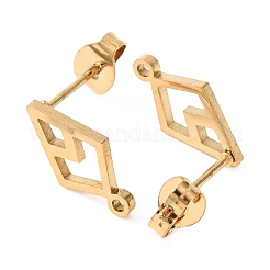 Ion Plating(IP) 304 Stainless Steel Stud Earring Findings&nbsp;STAS-I206-27G-1
