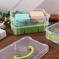 3 Layers Plastic Handled Organizers Boxes&nbsp;CON-WH0095-212B