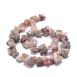 Raw Rough Natural Strawberry Quartz Beads Strands&nbsp;G-E576-27