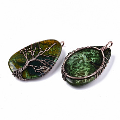 Natural Fire Agate Big Pendants&nbsp;G-S359-187
