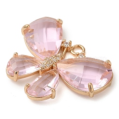 Rack Plating Brass Clear Cubic Zirconia Pendants&nbsp;KK-N255-11G-05-RS