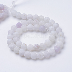 Natural & Dyed Crackle Agate Bead Strands&nbsp;X-G-T056-10mm-04