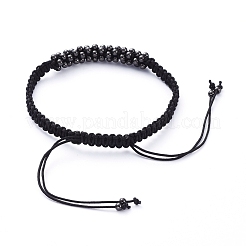 Unisex Adjustable Nylon Thread Braided Bead Bracelets&nbsp;BJEW-JB05137-04