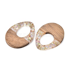 Epoxy Resin & Walnut Wood Pendants&nbsp;RESI-T057-12E