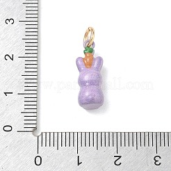 Brass Enamel Pendants&nbsp;KK-CBAE20A-01D-G