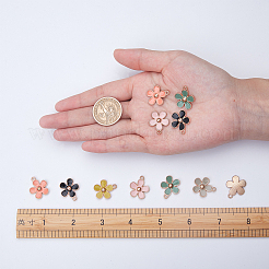 Light Gold Plated Alloy Enamel Pendants&nbsp;PALLOY-SC0002-44