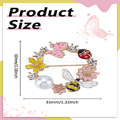 1Pc Wreath Enamel Pins&nbsp;JEWB-LP0001-32