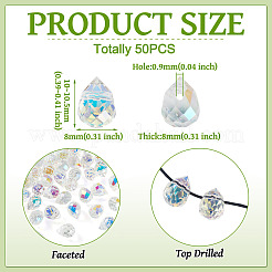 50Pcs Electroplate Glass Beads&nbsp;G-BG0001-01