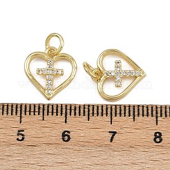 Brass Micro Pave Cubic Zirconia Pendants&nbsp;ZIRC-I367-05G-06