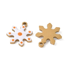 Christmas 304 Stainless Steel Enamel Pendants&nbsp;STAS-Z153-01G-01