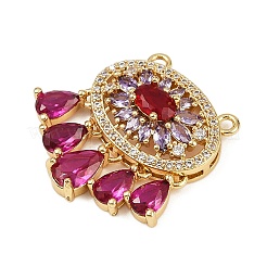 Brass Micro Pave Cubic Zirconia Pendants&nbsp;KK-S526-11G-A