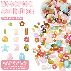 178Pcs Opaque & Transparent Acrylic Beads&nbsp;MACR-YW0004-44