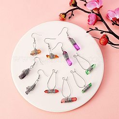 DIY Rough Raw Stone Beads Earring Making Kit&nbsp;DIY-SZ0007-71