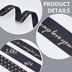 3 Rolls 3 Styles Polyester Ribbon&nbsp;OCOR-ME0001-43