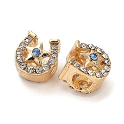 Alloy Rhinestone European Beads&nbsp;FIND-Q115-06G