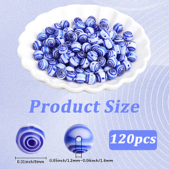120pcs Handmade Millefiori Glass Round Beads&nbsp;LK-PA0001-05A